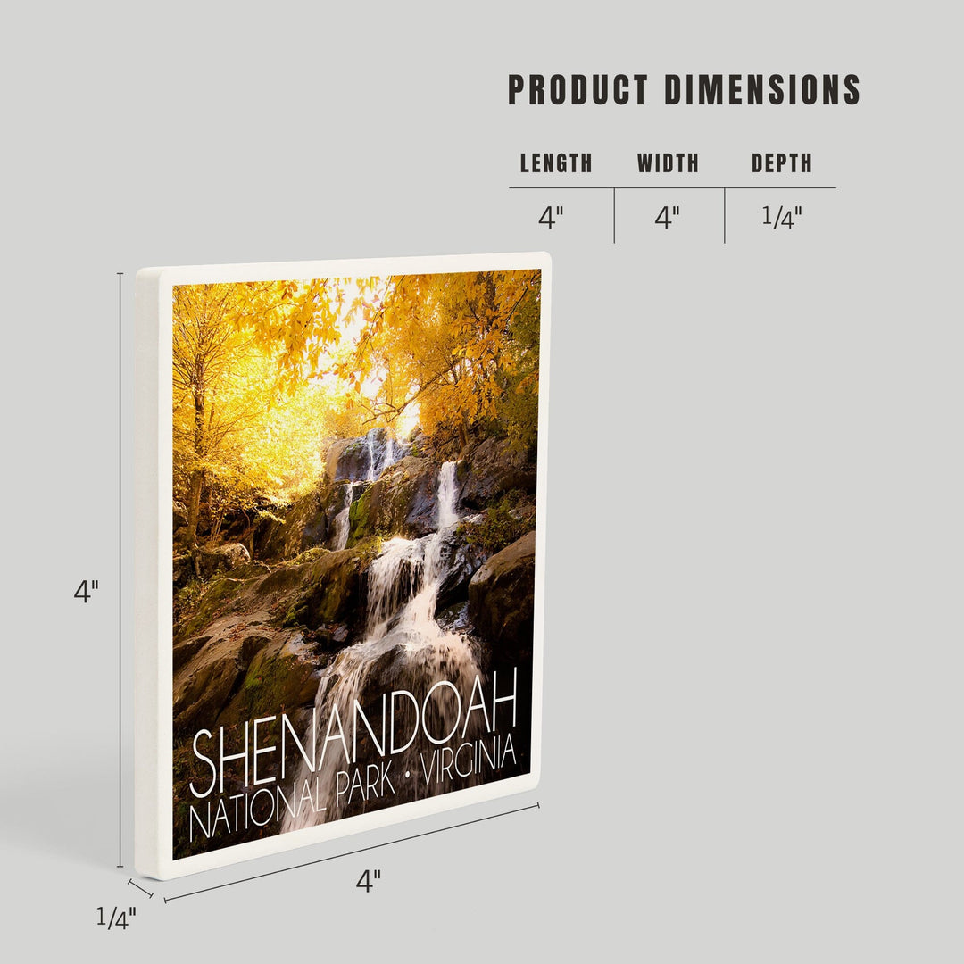 Shenandoah National Park, Virginia, Waterfall in Autumn, Coasters Coasters Lantern Press