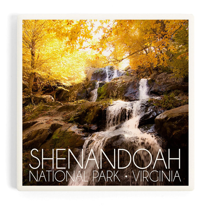 Shenandoah National Park, Virginia, Waterfall in Autumn, Coasters Coasters Lantern Press