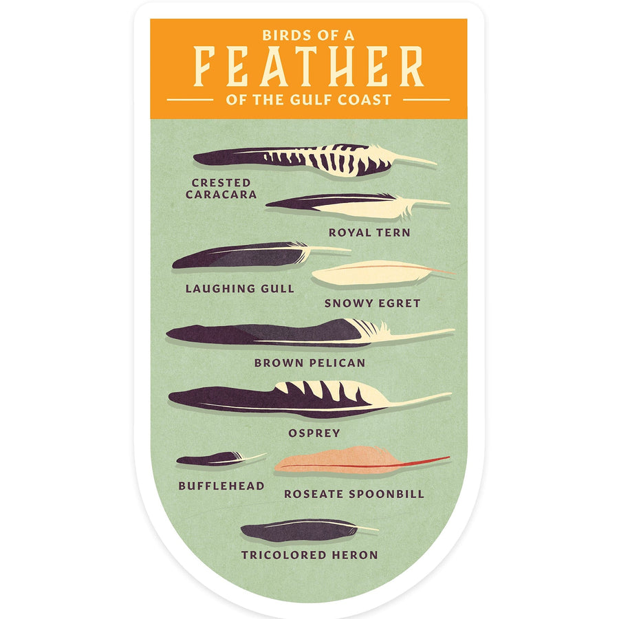 Shorebirds at Sunset Collection, Birds of a Feather, Contour, Vinyl Sticker Sticker Lantern Press