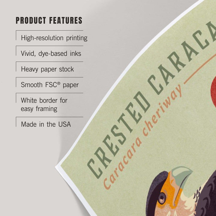 Shorebirds at Sunset Collection, Crested Caracara, Bird, Art & Giclee Prints Art Lantern Press