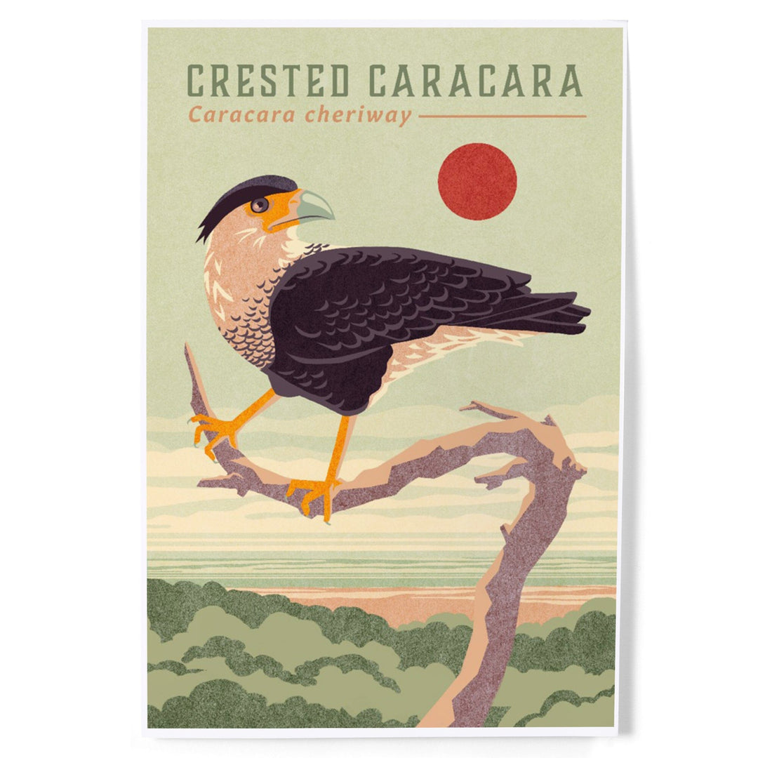 Shorebirds at Sunset Collection, Crested Caracara, Bird, Art & Giclee Prints Art Lantern Press
