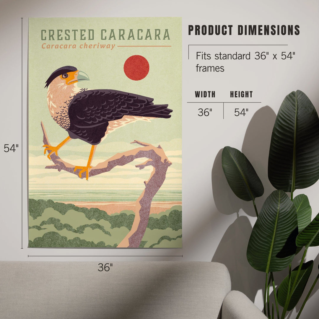 Shorebirds at Sunset Collection, Crested Caracara, Bird, Art & Giclee Prints Art Lantern Press