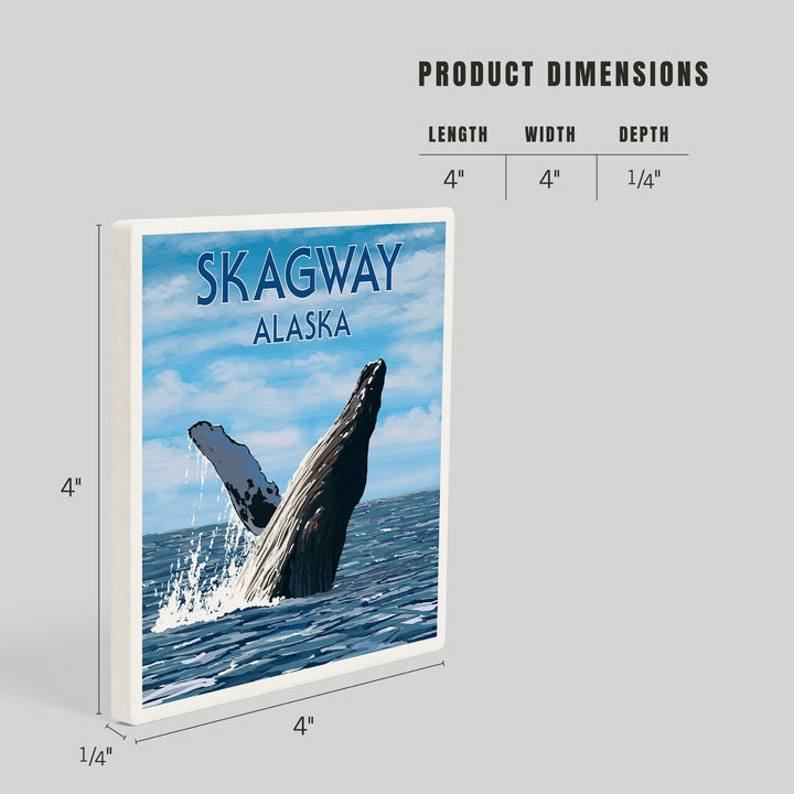 Skagway, Alaska, Humpback Whale, Coasters Coasters Lantern Press