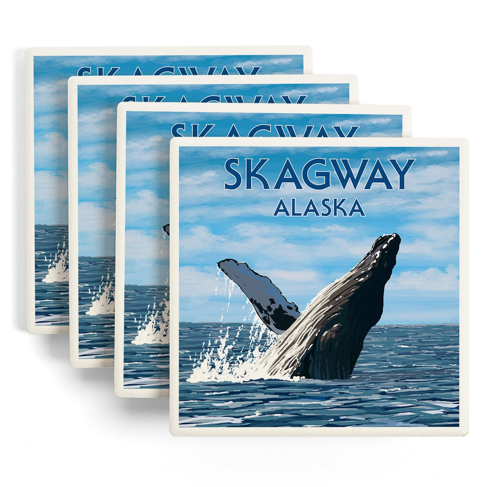 Skagway, Alaska, Humpback Whale, Coasters Coasters Lantern Press