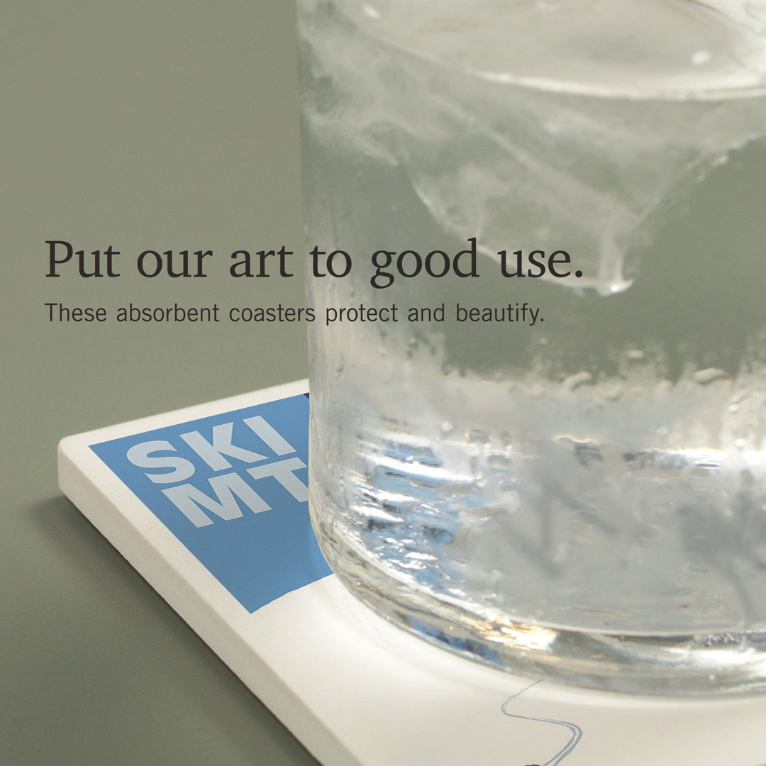 Ski Mt. Bachelor, Oregon, Ski Lifts, Coasters Coasters Lantern Press