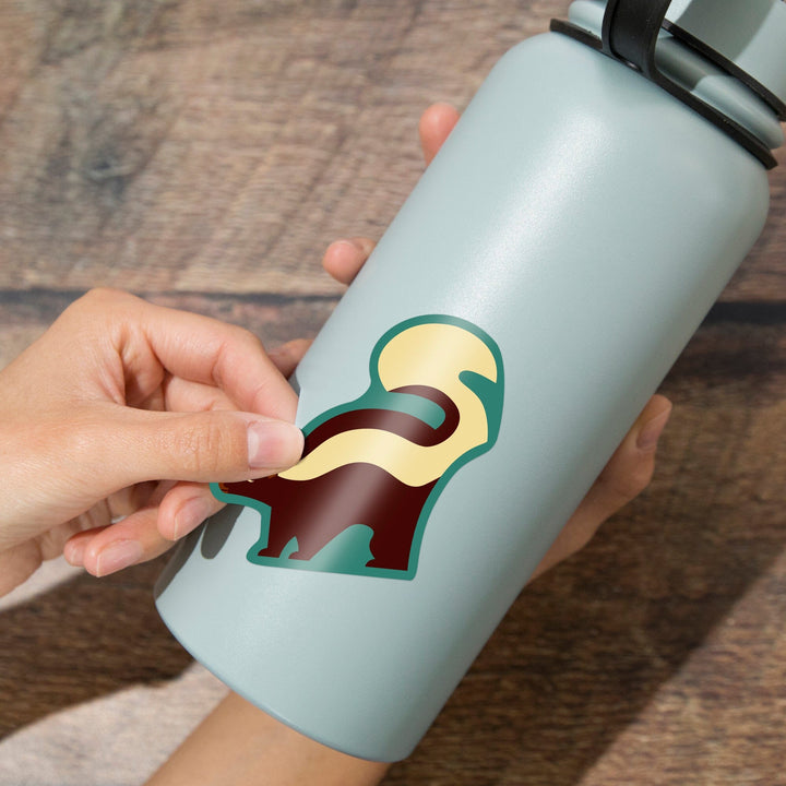 Skunk, Geometric, Contour, Lantern Press Artwork, Vinyl Sticker Sticker Lantern Press