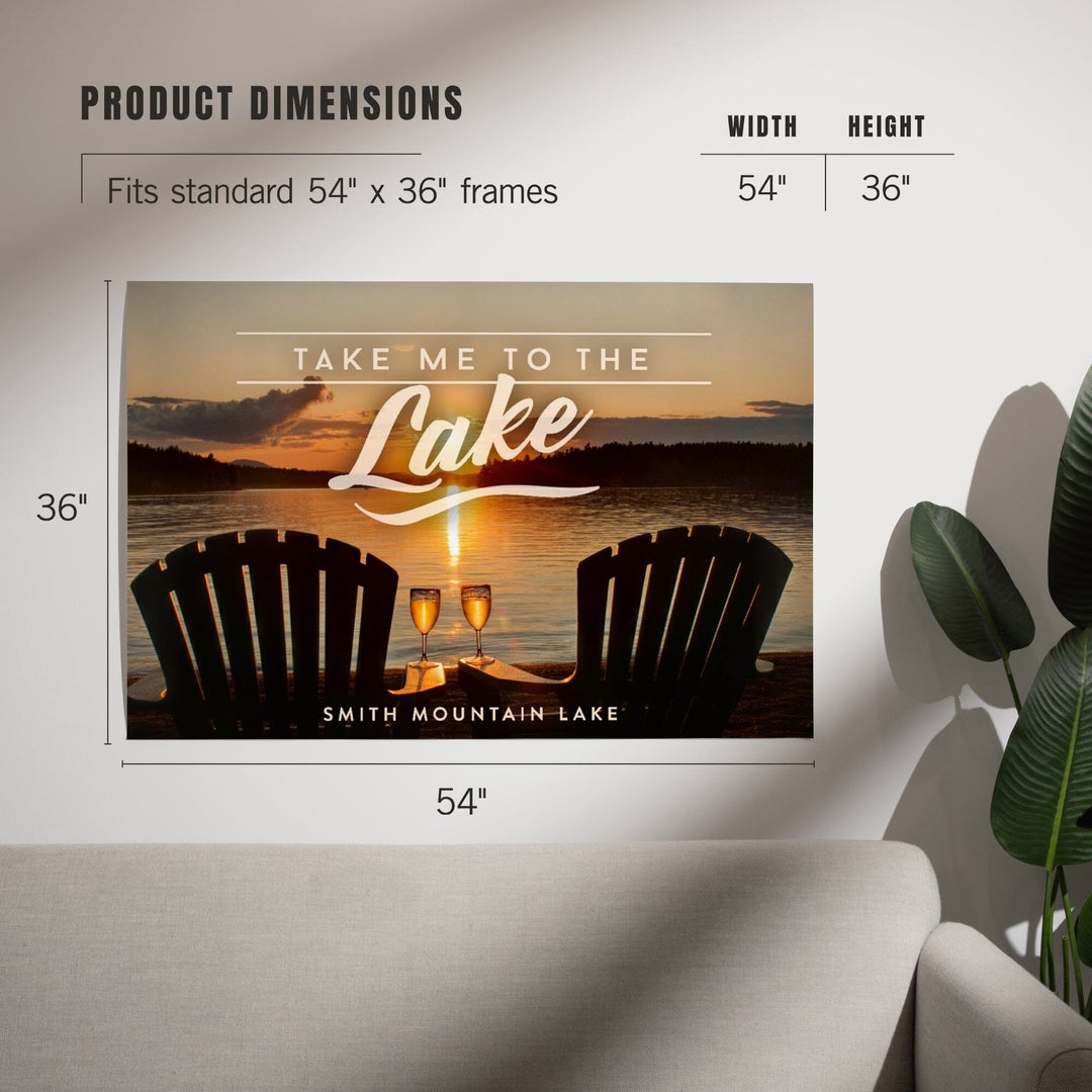 Smith Mountain Lake, Virginia, Take Me to the Lake, Sunset View, Art & Giclee Prints Art Lantern Press