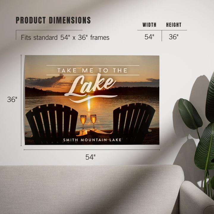 Smith Mountain Lake, Virginia, Take Me to the Lake, Sunset View, Art & Giclee Prints Art Lantern Press