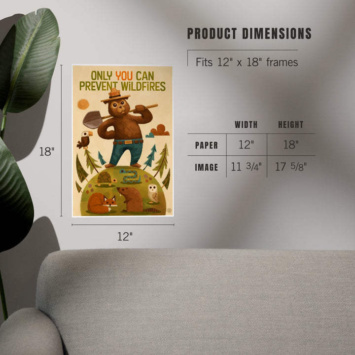 Smokey Bear and Friends, Officially Licensed, Art & Giclee Prints Art Lantern Press