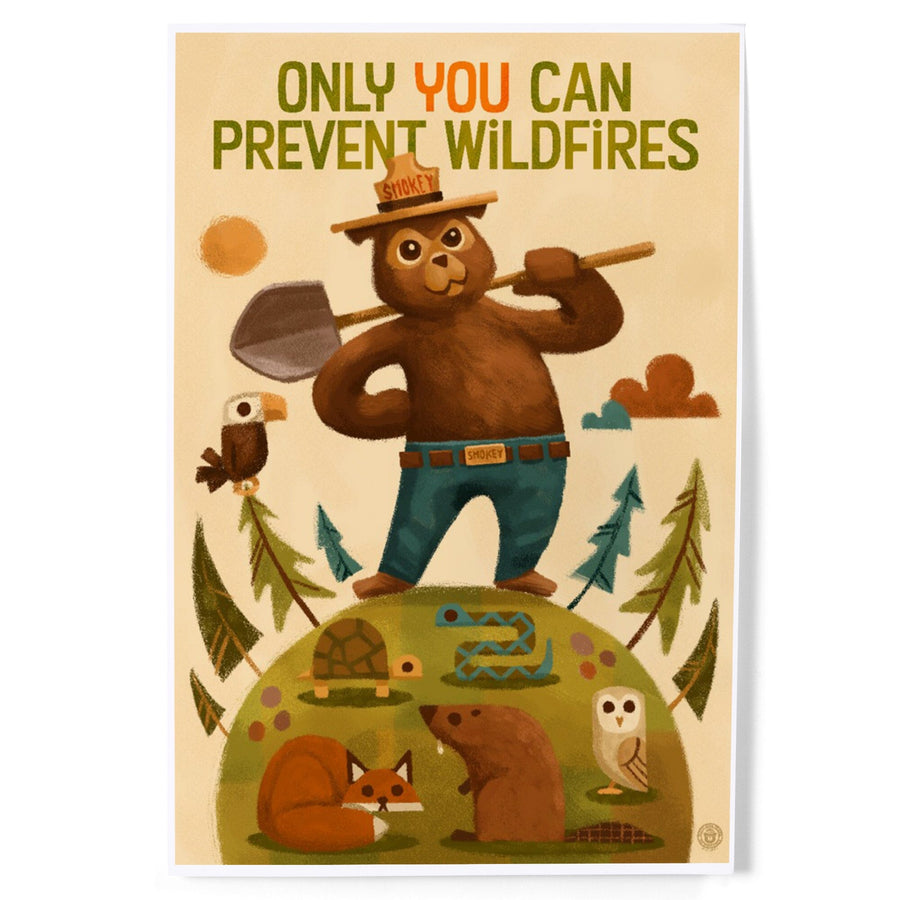 Smokey Bear and Friends, Officially Licensed, Art & Giclee Prints Art Lantern Press