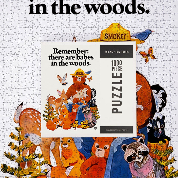 Smokey Bear, Babes in the Woods, Vintage Poster Puzzle Lantern Press