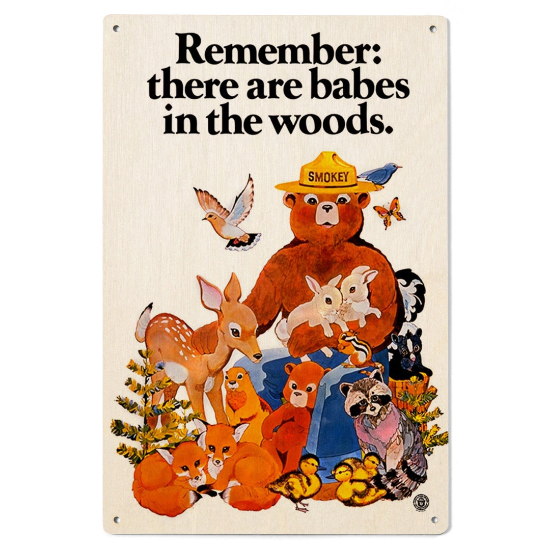 Smokey Bear, Babes in the Woods, Vintage Poster Wood Lantern Press