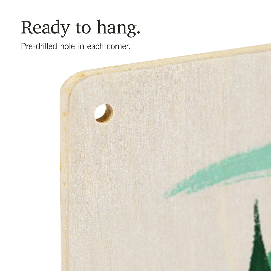 Smokey Bear Driving, Lantern Press Artwork, Wood Signs and Postcards Wood Lantern Press