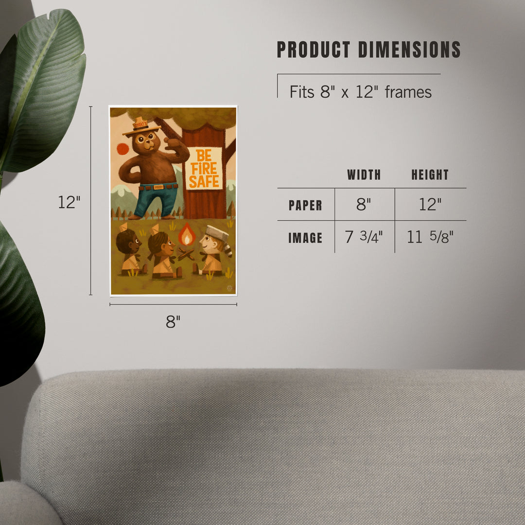 Smokey Bear, Fire Safety School, Officially Licensed, Art & Giclee Prints Art Lantern Press