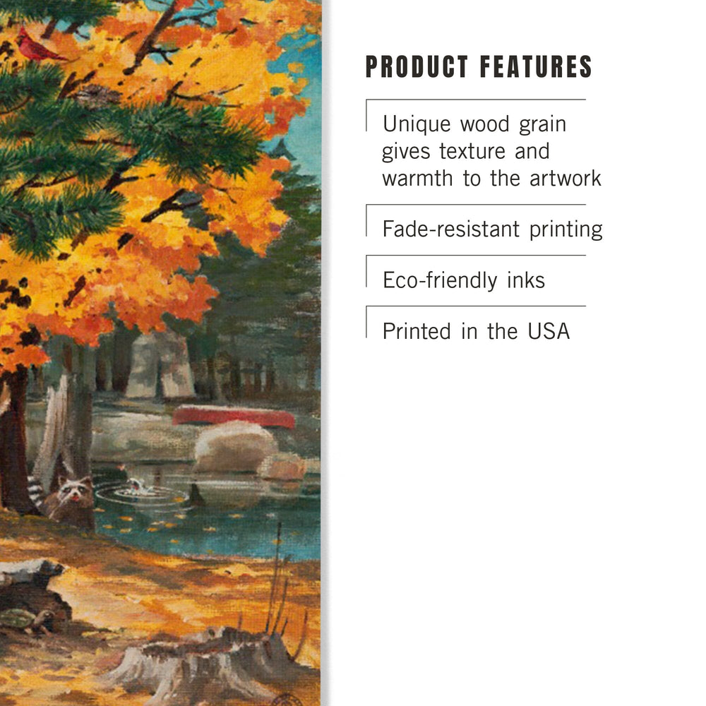 Smokey Bear Hugging Tree, Lantern Press Artwork, Wood Signs and Postcards Wood Lantern Press