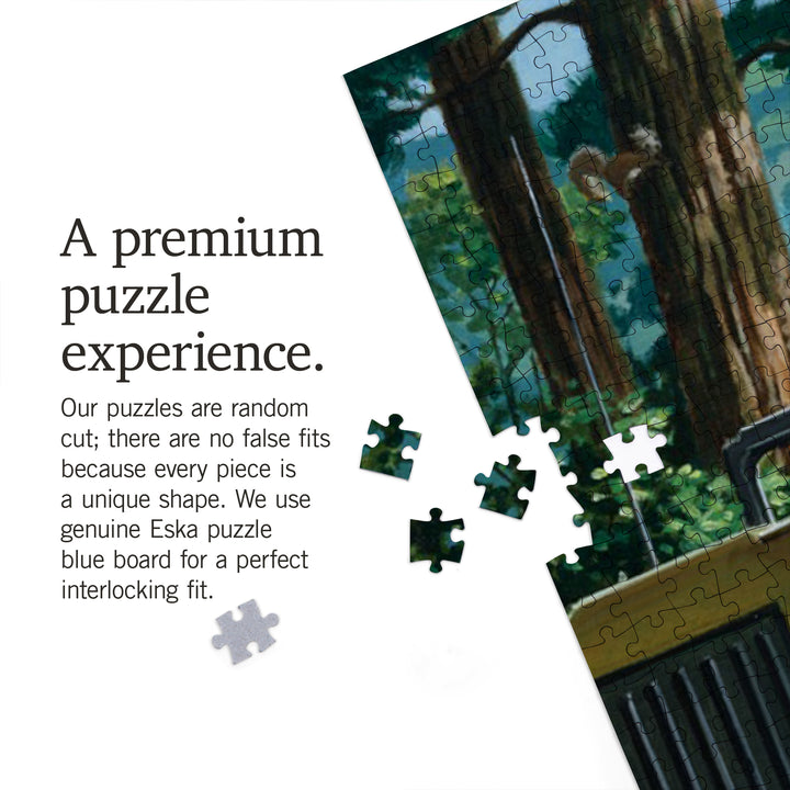 Smokey Bear, Leaving in SUV, Officially Licensed Vintage Poster, Jigsaw Puzzle Puzzle Lantern Press