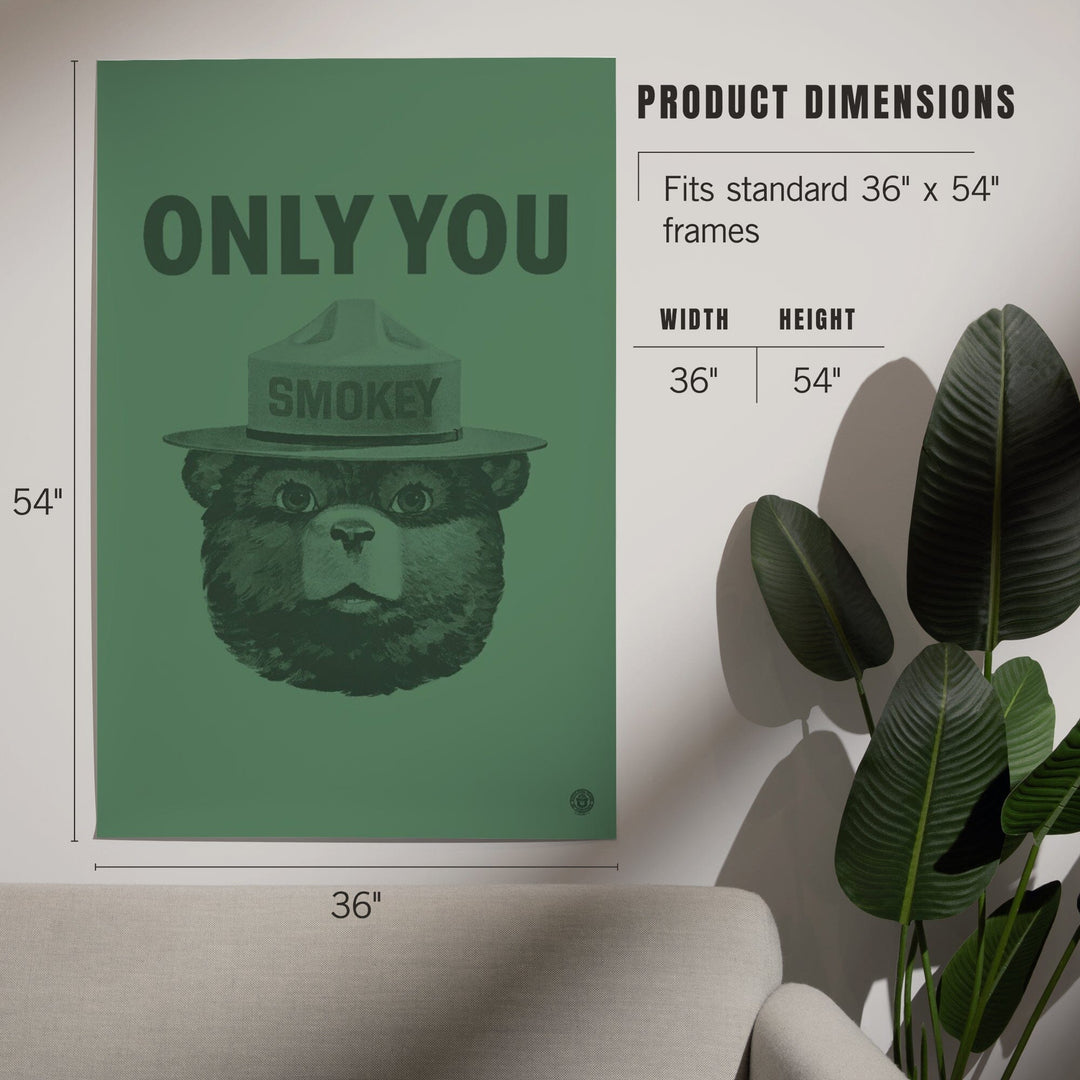 Smokey Bear, Only You, Duotone, Officially Licensed, Art & Giclee Prints Art Lantern Press
