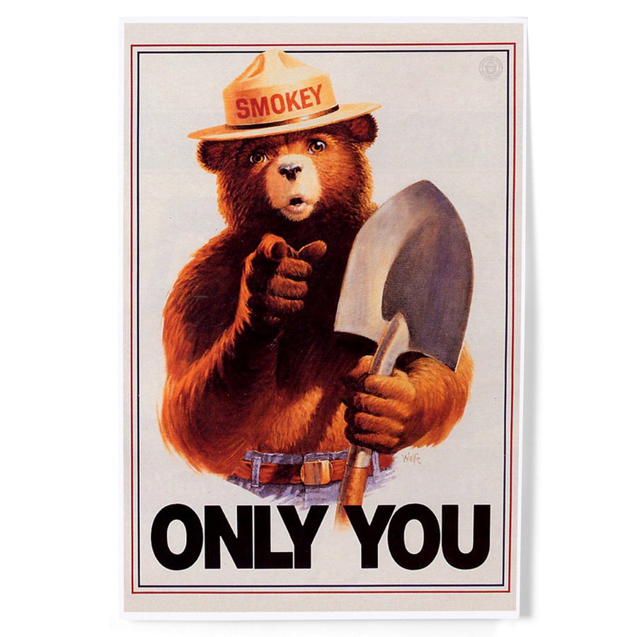 Smokey Bear, Only You, Officially Licensed Vintage Poster, Art & Giclee Prints Art Lantern Press