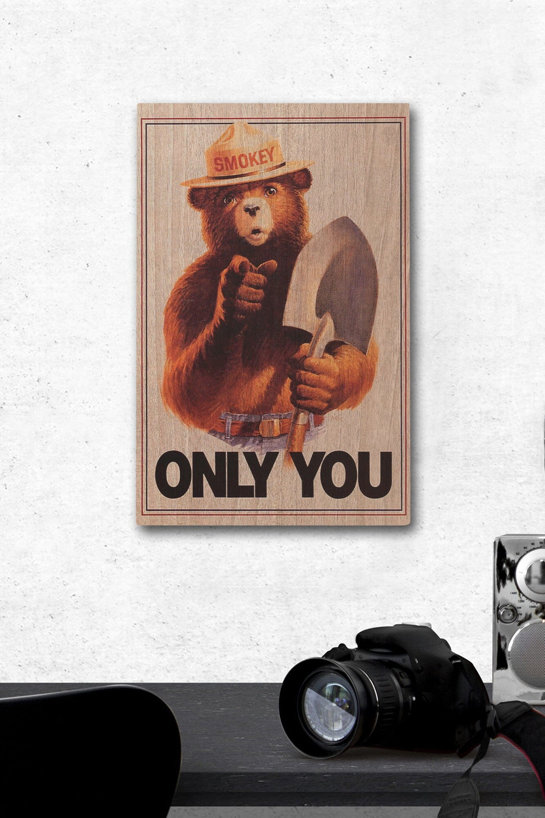 Smokey Bear, Only You, Vintage Poster, Wood Signs and Postcards Wood Lantern Press 12 x 18 Wood Gallery Print