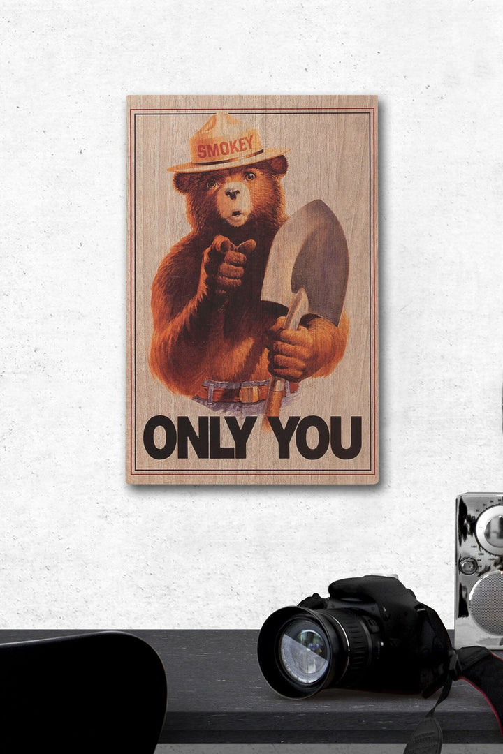 Smokey Bear, Only You, Vintage Poster, Wood Signs and Postcards Wood Lantern Press 12 x 18 Wood Gallery Print
