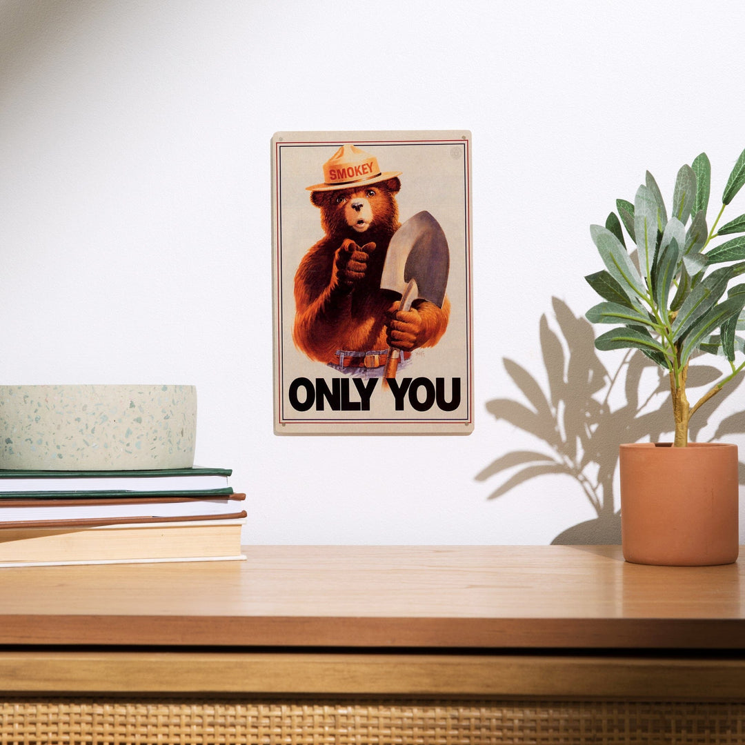 Smokey Bear, Only You, Vintage Poster, Wood Signs and Postcards Wood Lantern Press