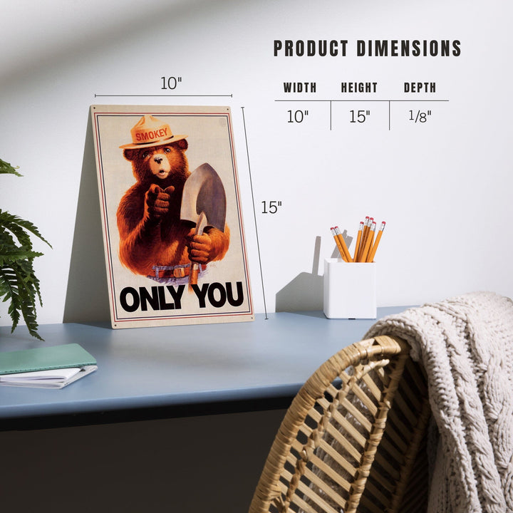 Smokey Bear, Only You, Vintage Poster, Wood Signs and Postcards Wood Lantern Press