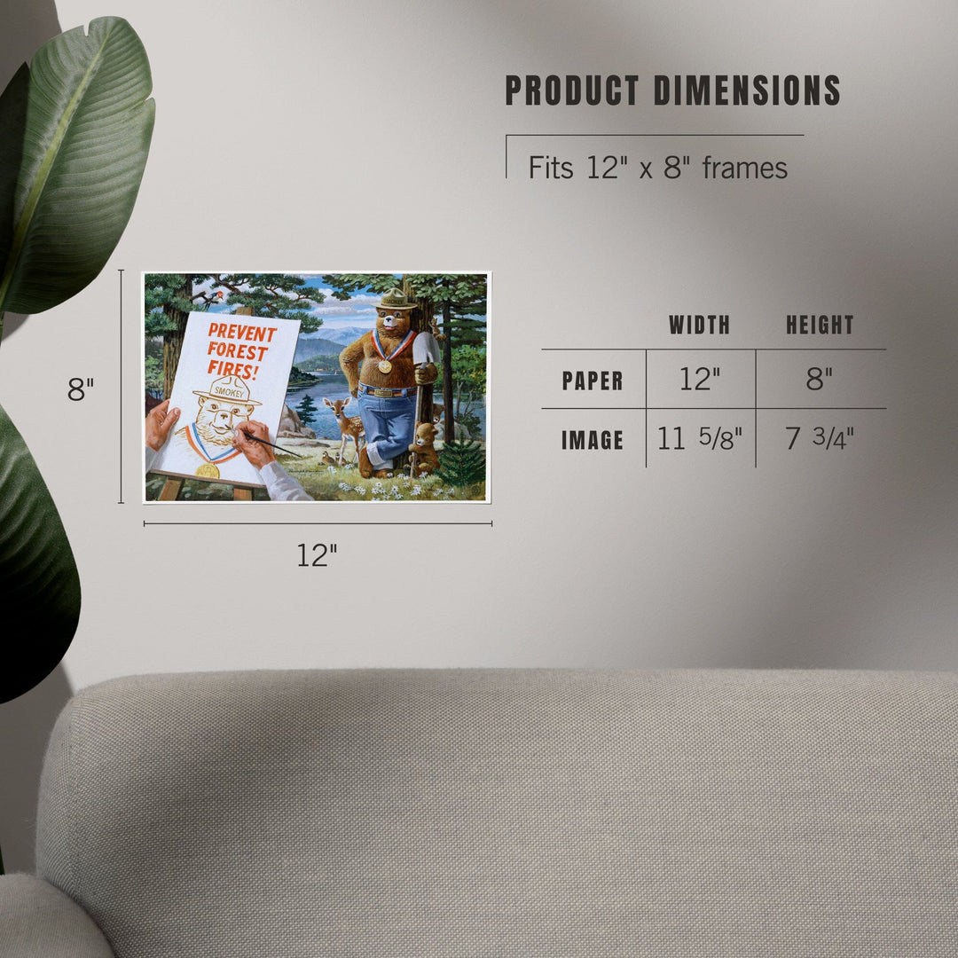 Smokey Bear, Posing with Medal, Officially Licensed Vintage Poster, Art & Giclee Prints Art Lantern Press