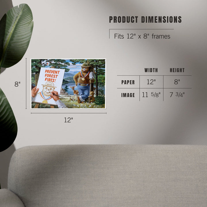 Smokey Bear, Posing with Medal, Officially Licensed Vintage Poster, Art & Giclee Prints Art Lantern Press