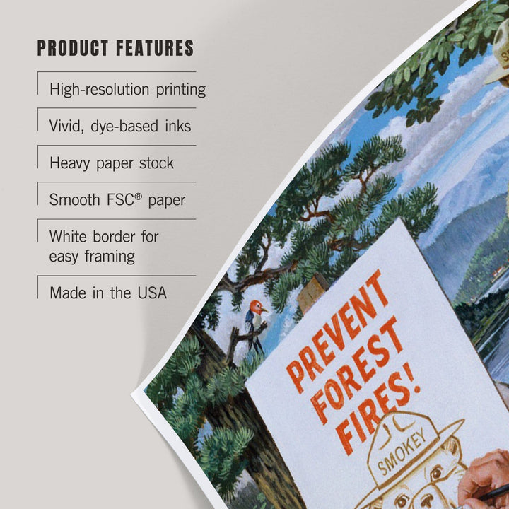 Smokey Bear, Posing with Medal, Officially Licensed Vintage Poster, Art & Giclee Prints Art Lantern Press