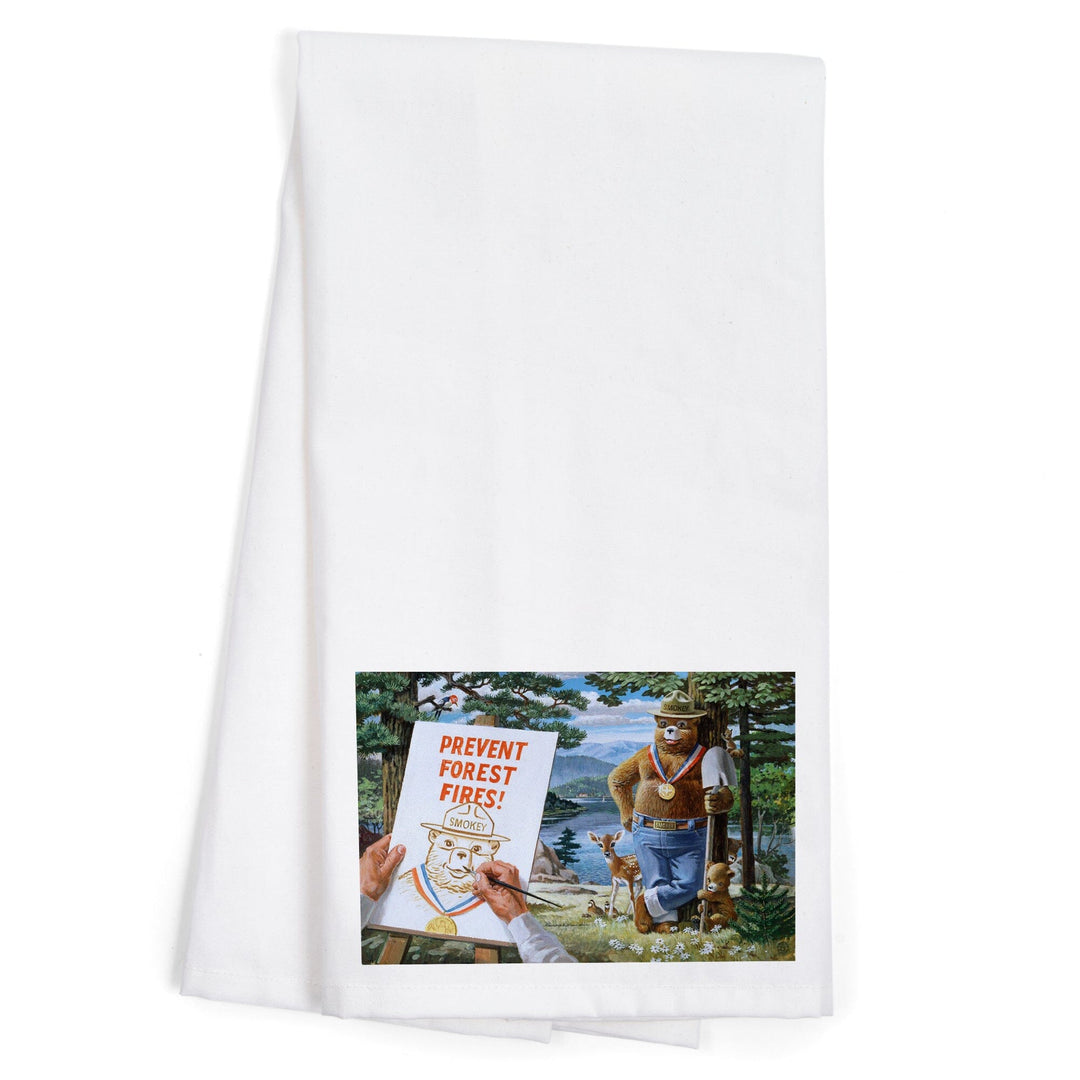 Smokey Bear, Posing with Medal, Officially Licensed Vintage Poster, Organic Cotton Kitchen Tea Towels Kitchen Lantern Press