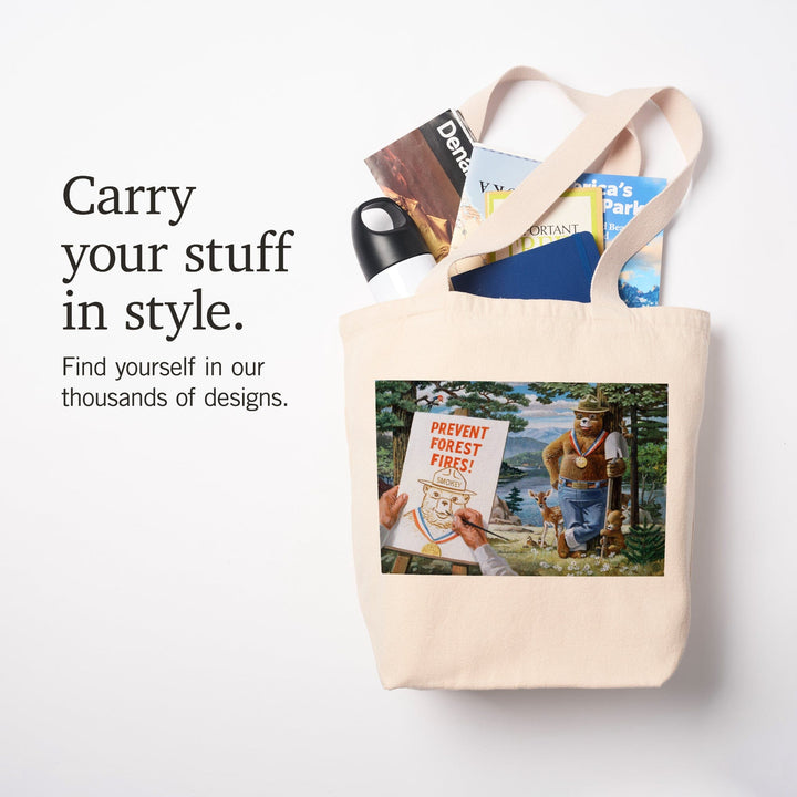 Smokey Bear, Posing with Medal, Officially Licensed Vintage Poster, Tote Bag Totes Lantern Press