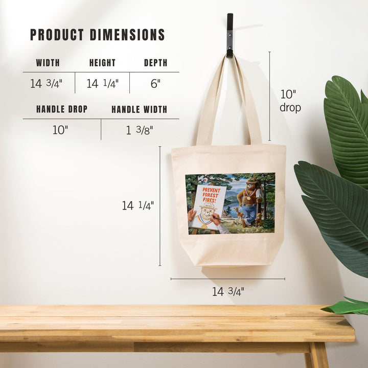 Smokey Bear, Posing with Medal, Officially Licensed Vintage Poster, Tote Bag Totes Lantern Press