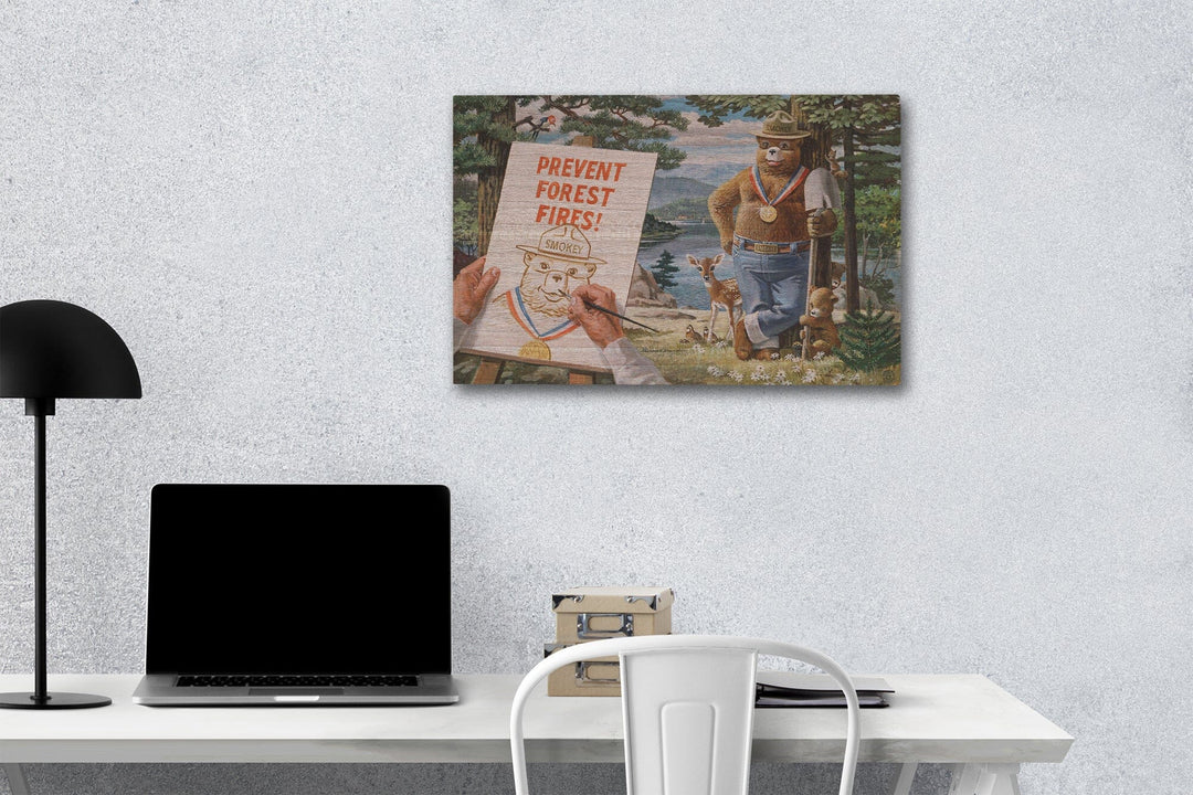 Smokey Bear, Posing with Medal, Vintage Poster, Wood Signs and Postcards Wood Lantern Press 12 x 18 Wood Gallery Print