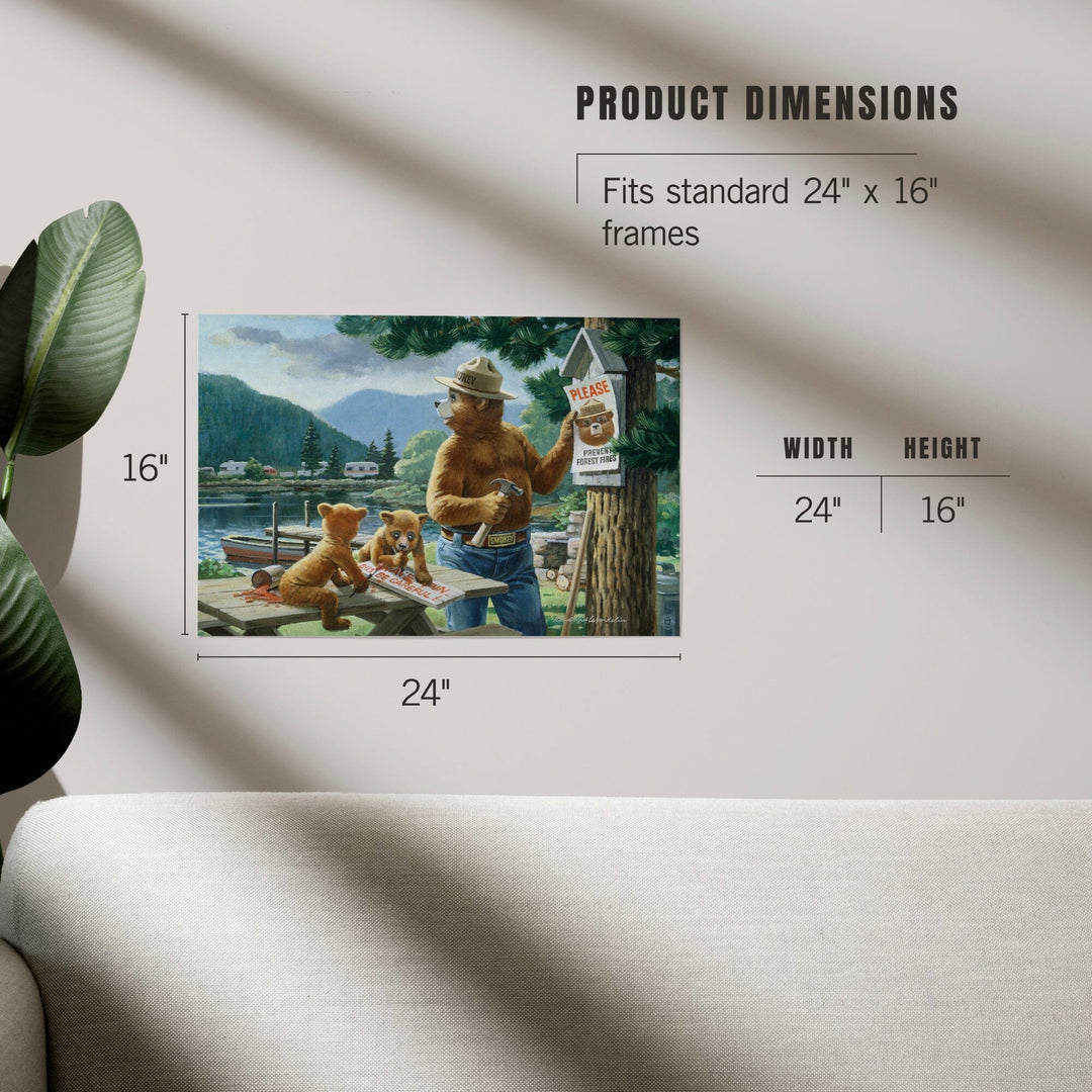 Smokey Bear, Posting Signs, Vintage Poster, Art & Giclee Prints Art Lantern Press