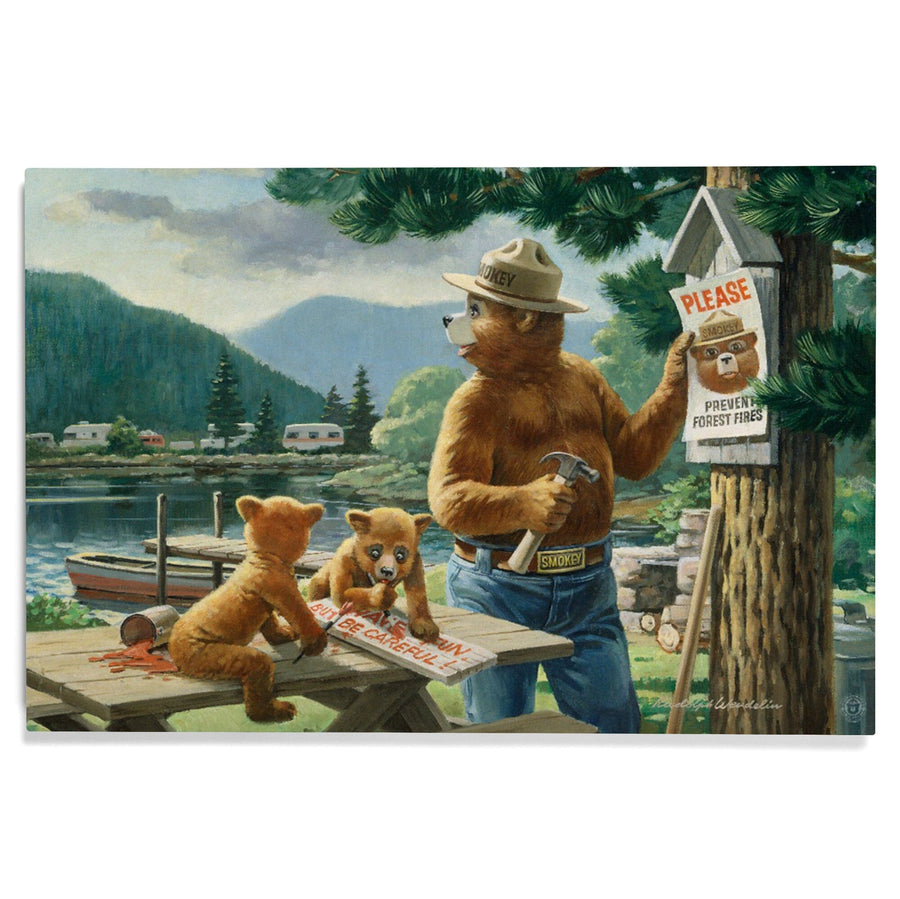 Smokey Bear, Posting Signs, Vintage Poster, Wood Signs and Postcards Wood Lantern Press