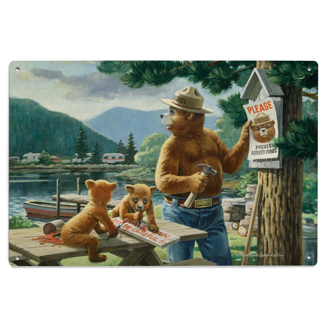 Smokey Bear, Posting Signs, Vintage Poster, Wood Signs and Postcards Wood Lantern Press