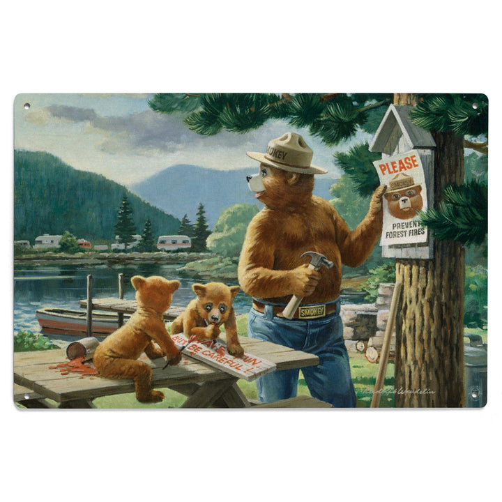 Smokey Bear, Posting Signs, Vintage Poster, Wood Signs and Postcards Wood Lantern Press