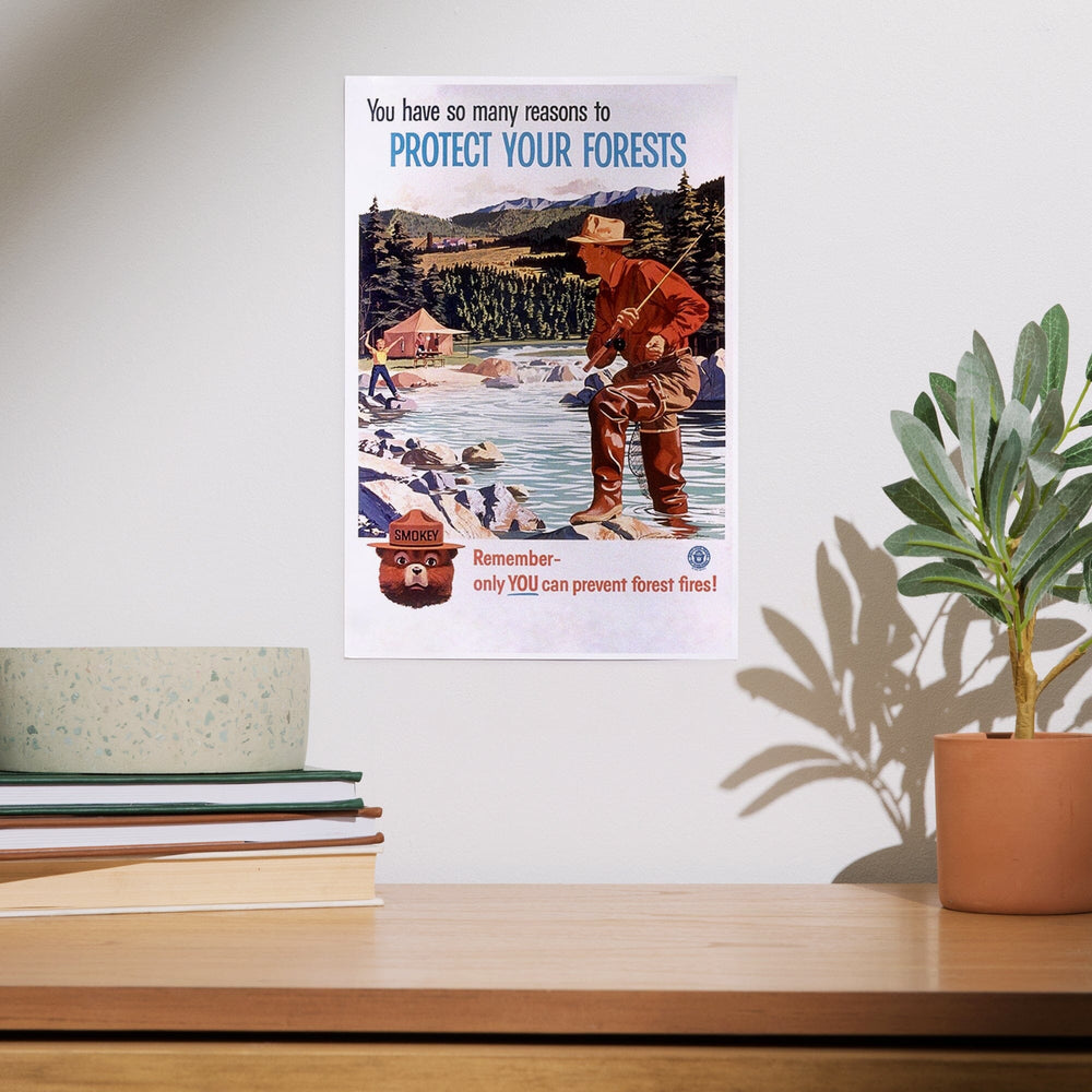 Smokey Bear, Protect Your Forests, Officially Licensed Vintage Poster, Art & Giclee Prints Art Lantern Press