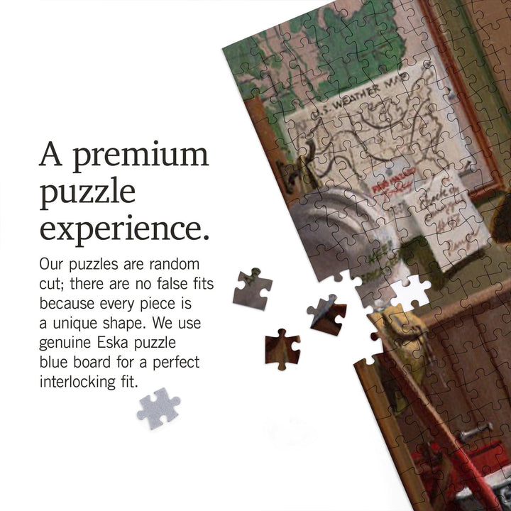 Smokey Bear, Reading Mail, Officially Licensed Vintage Poster, Jigsaw Puzzle Puzzle Lantern Press