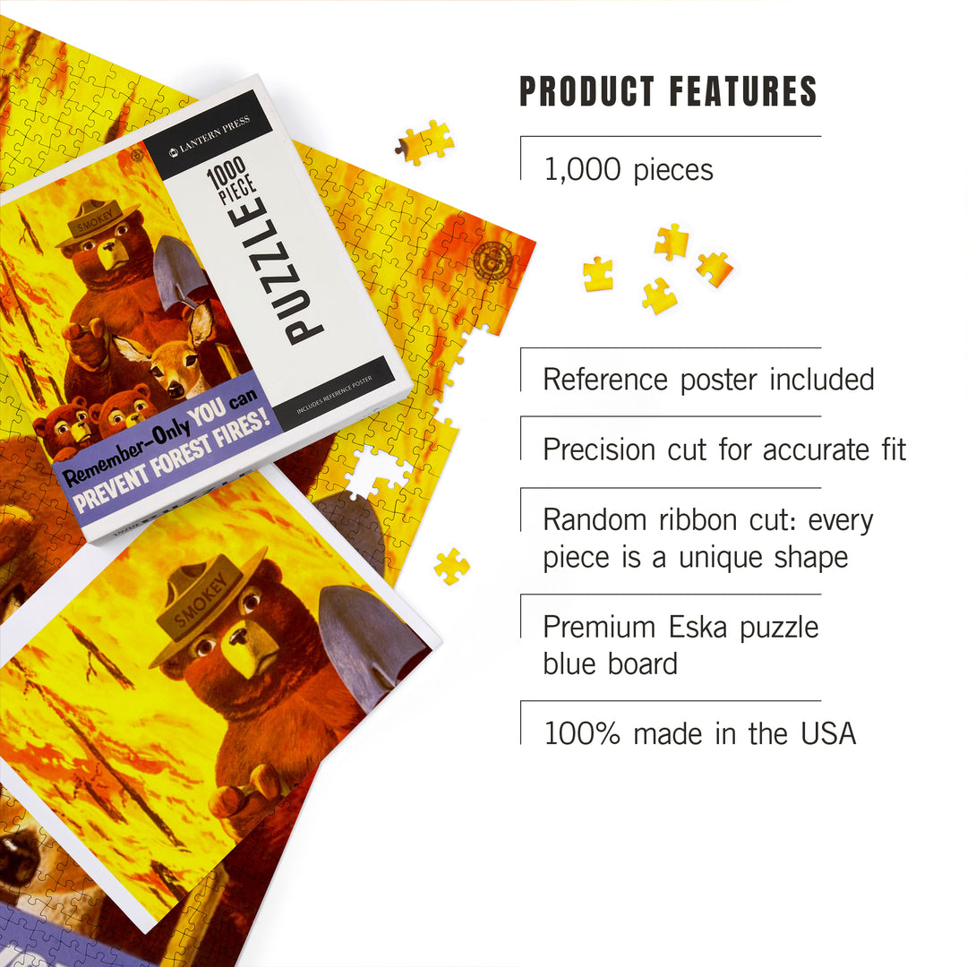 Smokey Bear, Remember, Officially Licensed Vintage Poster, Jigsaw Puzzle Puzzle Lantern Press