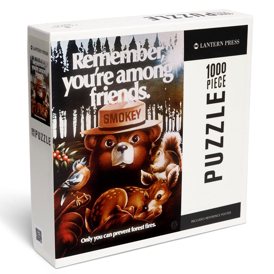 Smokey Bear, Remember You're Among Friends, Officially Licensed Vintage Poster, Jigsaw Puzzle Puzzle Lantern Press