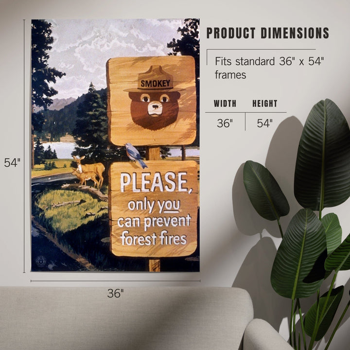 Smokey Bear, Smokey Signs, Officially Licensed Vintage Poster, Art & Giclee Prints Art Lantern Press