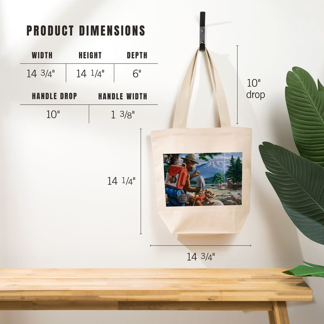 Smokey Bear, Spying on Campers, Officially Licensed Vintage Poster, Tote Bag Totes Lantern Press