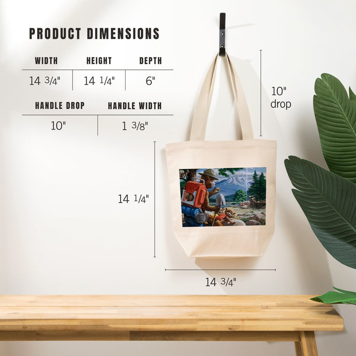 Smokey Bear, Spying on Campers, Officially Licensed Vintage Poster, Tote Bag Totes Lantern Press