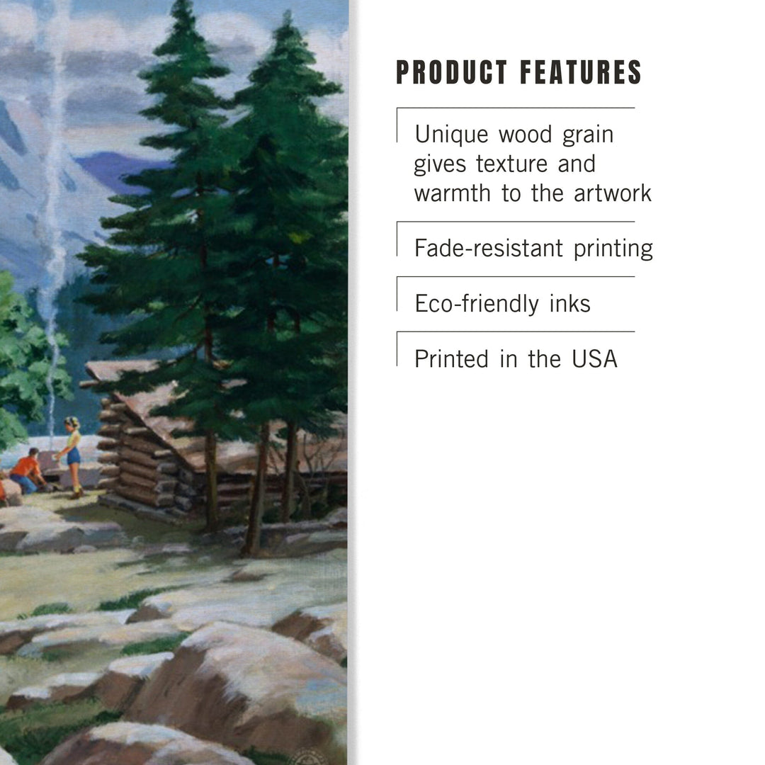 Smokey Bear, Spying on Campers, Vintage Poster, Wood Signs and Postcards Wood Lantern Press