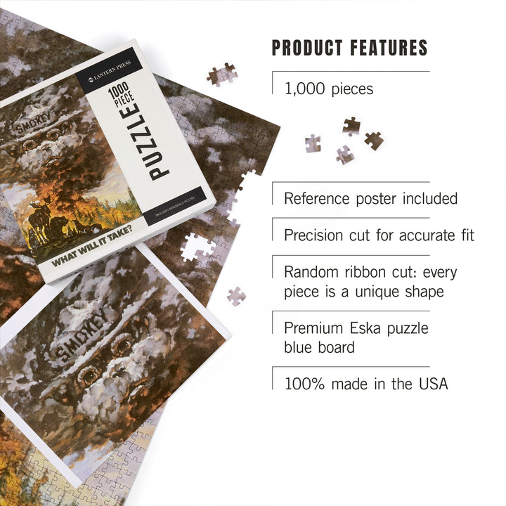 Smokey Bear, Time it Took to Grow a Tree, Officially Licensed Vintage Poster, Jigsaw Puzzle Puzzle Lantern Press