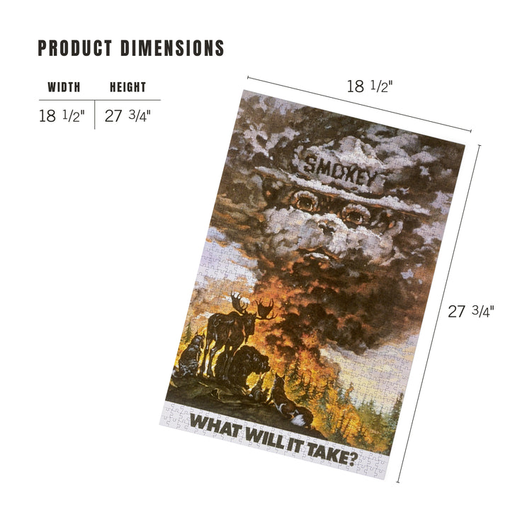 Smokey Bear, Time it Took to Grow a Tree, Officially Licensed Vintage Poster, Jigsaw Puzzle Puzzle Lantern Press