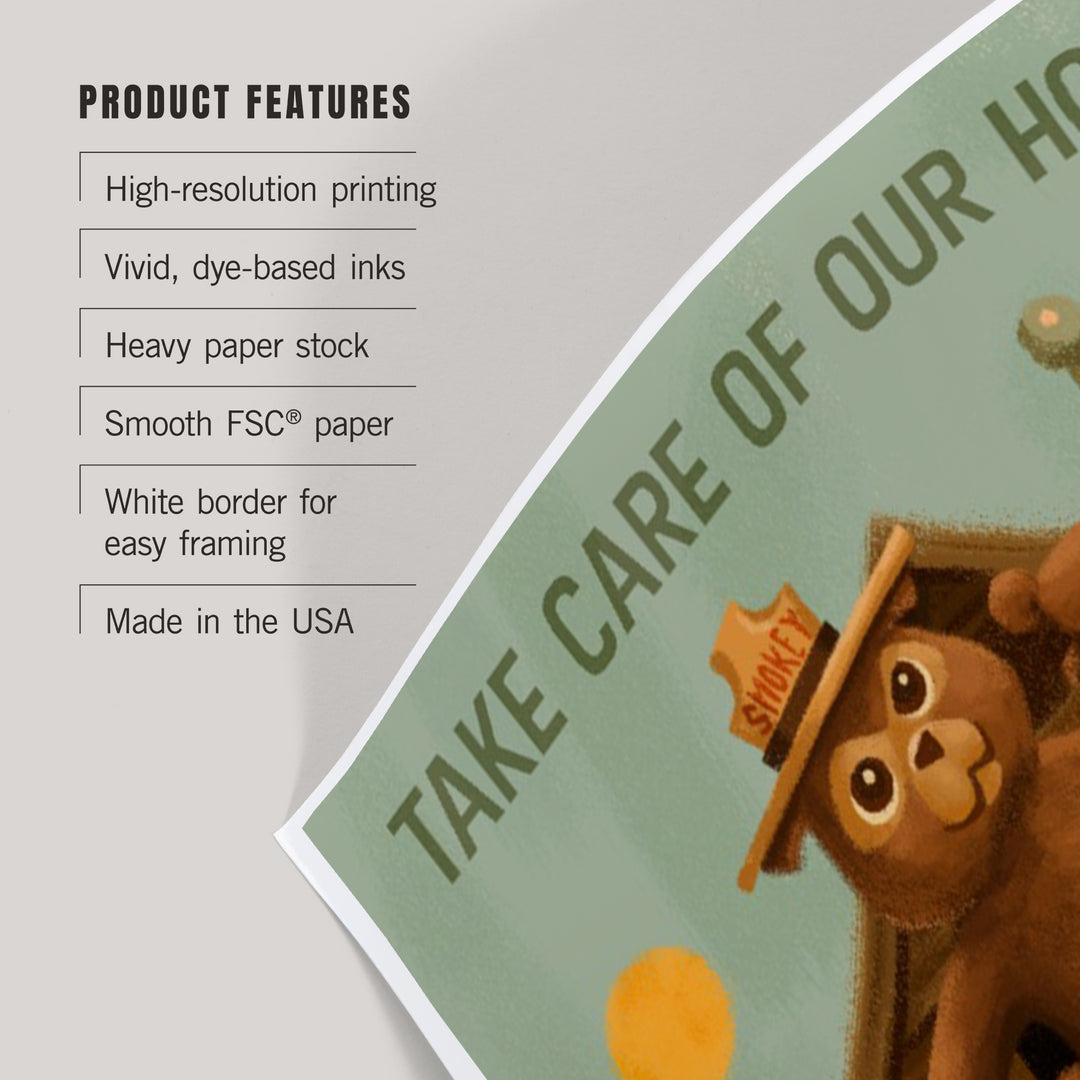 Smokey Bear, Treehouse, Officially Licensed, Art & Giclee Prints Art Lantern Press