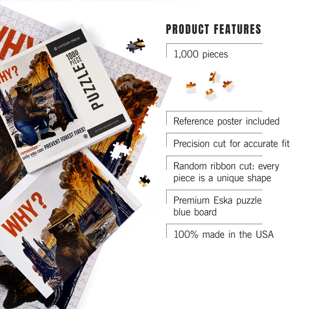 Smokey Bear, Why, Officially Licensed Vintage Poster, Jigsaw Puzzle Puzzle Lantern Press