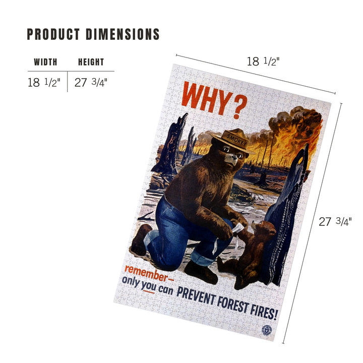 Smokey Bear, Why, Officially Licensed Vintage Poster, Jigsaw Puzzle Puzzle Lantern Press